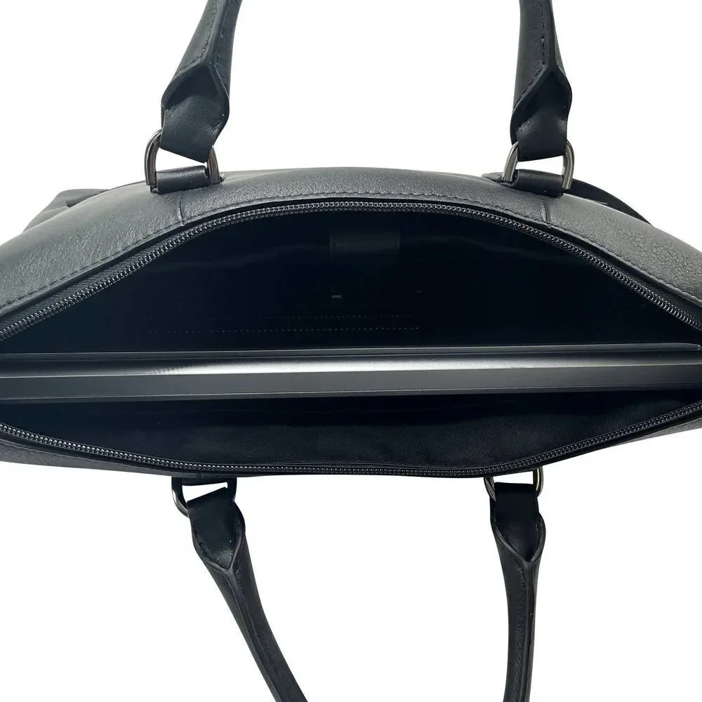 Adamonde Leather Bag briefcase Laptop Messenger Bag for Men and Women